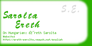 sarolta ereth business card